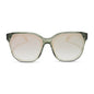 diff eyewear featuring the gia square sunglasses with a cool matcha green frame and cool matcha mirror lenses front view