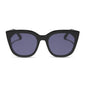 diff eyewear wholesale gjelina cat eye sunglasses with a black frame and midnight purple blue lenses front view