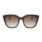 diff eyewear featuring the gjelina cat eye sunglasses with a truffle frame and brown gradient lenses front view