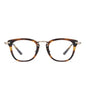 harry potter x diff eyewear featuring the gryffindor square glasses with a lions mane gold frame and prescription lenses front view