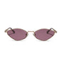harry potter x diff eyewear featuring professor dumbledore sunglasses with a gold frame and aubergine lenses front view