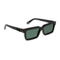 harry potter x diff eyewear featuring professor snape 2.0 square  sunglasses with a black frame and g15 lenses angled view