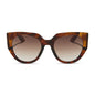 diff eyewear featuring the ivy cateye sunglasses with a sequoia tortoise frame and brown gradient lenses front view