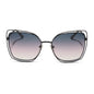 diff eyewear wholesale jacqueline square sunglasses with a black frame and twilight gradient lenses front view