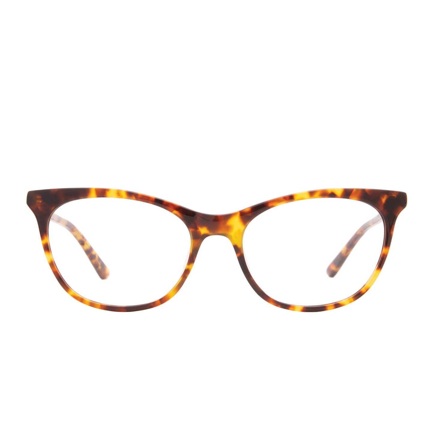 diff eyewear jade cat eye glasses with a amber tortoise prescription glasses front view