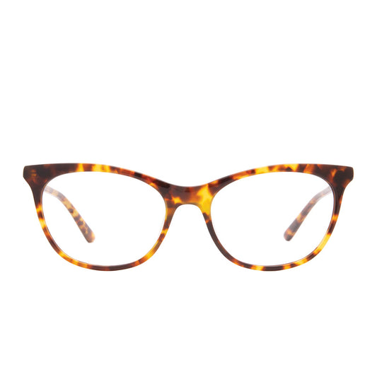 diff eyewear jade cat eye glasses with a amber tortoise prescription glasses front view