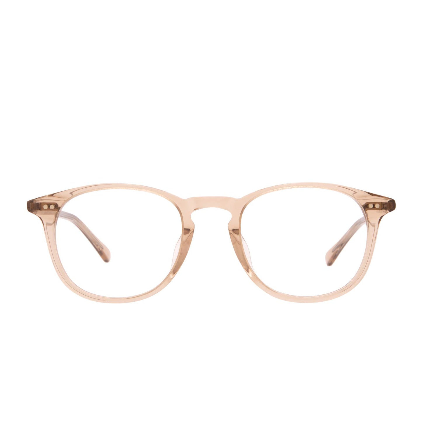 diff eyewear jaxson square glasses with a vintage crystal frame and prescription lenses front view