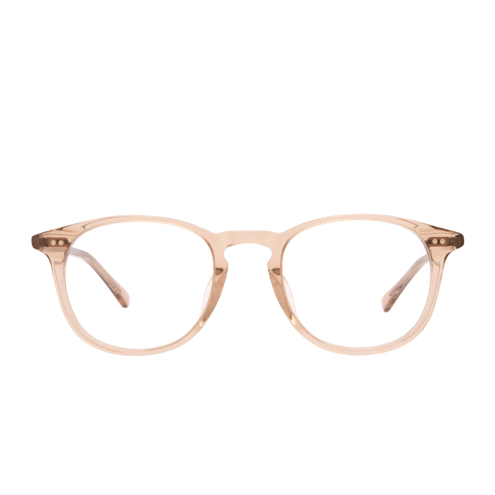 diff eyewear jaxson square glasses with a vintage crystal frame and prescription lenses front view