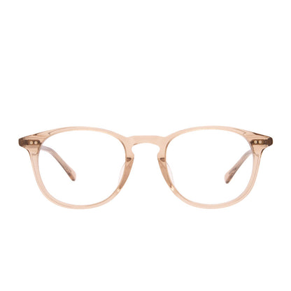 diff eyewear jaxson square glasses with a vintage crystal frame and prescription lenses front view