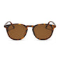 diff eyewear featuring the jaxson xl square sunglasses with a rich tortoise frame and brown polarized lenses front view