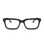 diff eyewear yellowstone john dutton rectangular prescription glasses black frame front view