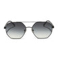 jojo fletcher x diff eyewear joelle navigator sunglasses with a black metal frame and grey gradient polarized lenses front view