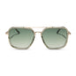 diff eyewear featuring the jordan navigator sunglasses with a cool matcha green frame and cool matcha gradient lenses front view