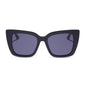 diff eyewear wholesale lizzy cat eye sunglasses with a royal purple frame and midnight purple lenses front view