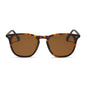 diff eyewear featuring the maxwell xl square sunglasses with a matte rich tortoise frame and brown polarized lenses front view