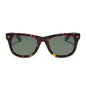 diff eyewear mercer square sunglasses with a rich tortoise acetate frame and g15 polarized lenses front view