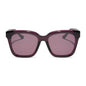 diff eyewear featuring the meredith square sunglasses with a aubergine purple red frame and aubergine with silver flash lenses front view