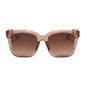 diff eyewear wholesale meredith square sunglasses with a cafe ole brown frame and brown gradient lenses front view