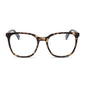 diff eyewear featuring the parker square blue light technology glasses with a espresso tortoise frame front view
