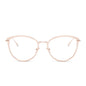 diff eyewear star wars princess leia cat eye glasses with a alderaan gold metal frame and prescription lenses front view