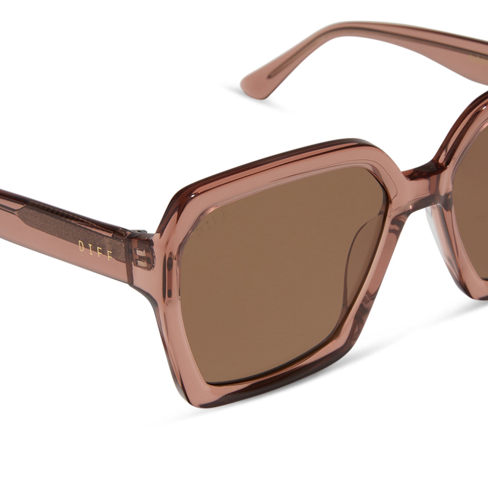 diff eyewear wholesale sloane square sunglasses with a cafe ole brown frame and brown lenses detailed view