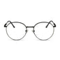 harry potter x diff eyewear featuring the snape round prescription glasses with a matte black metal frame front view
