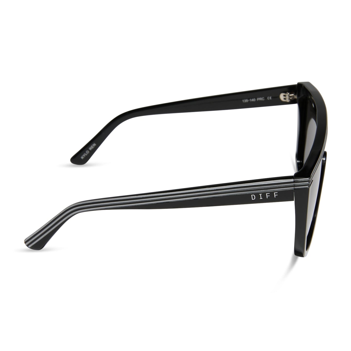 diff eyewear star wars kylo ren™ sunglasses dark side black  & grey side view