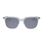 star wars x diff eyewear featuring the mando 3.0 square sunglasses with a silver acetate frame and grey with silver flash lenses front view