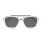 star wars x diff eyewear featuring the stormtrooper 3.0 navigator sunglasses with a white acetate frame and grey polarized lenses front view