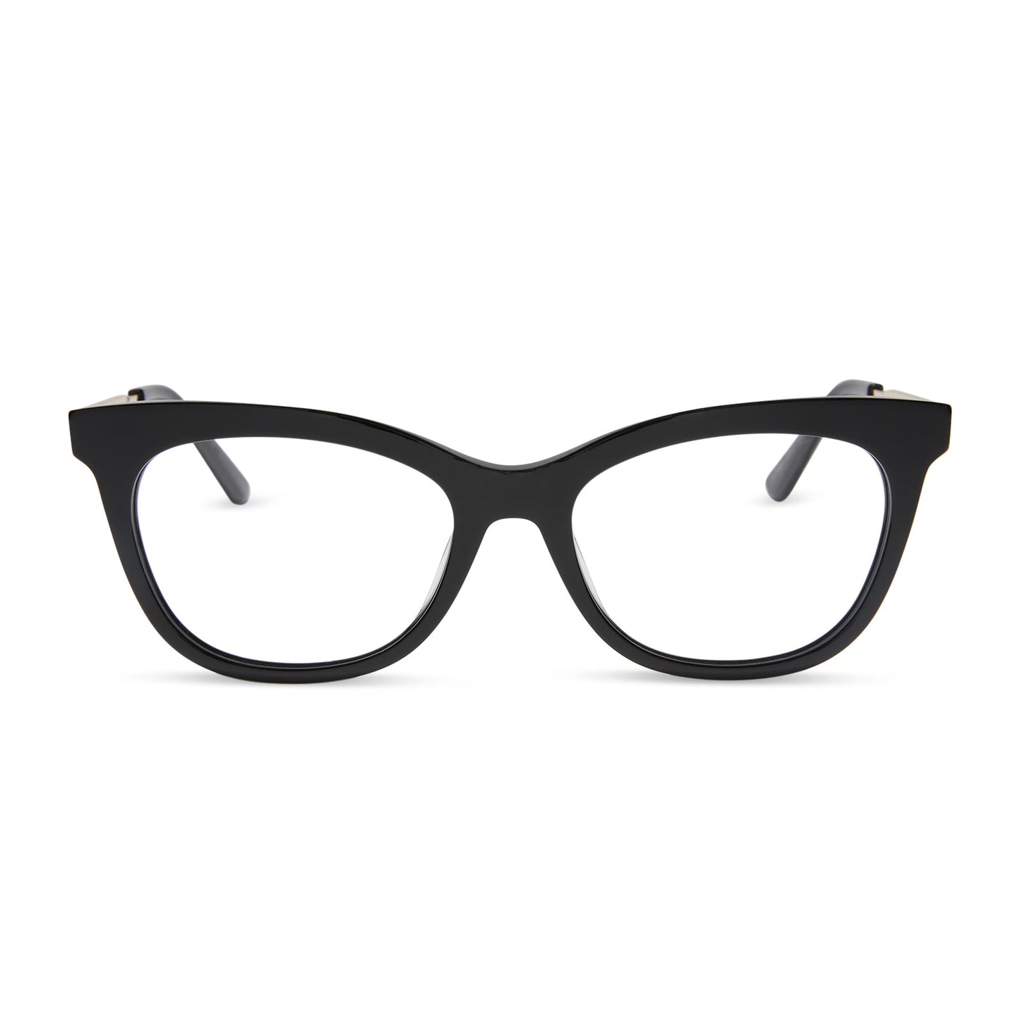 diff eyewear featuring the sylvia cat eye prescription glasses with a black frame front view
