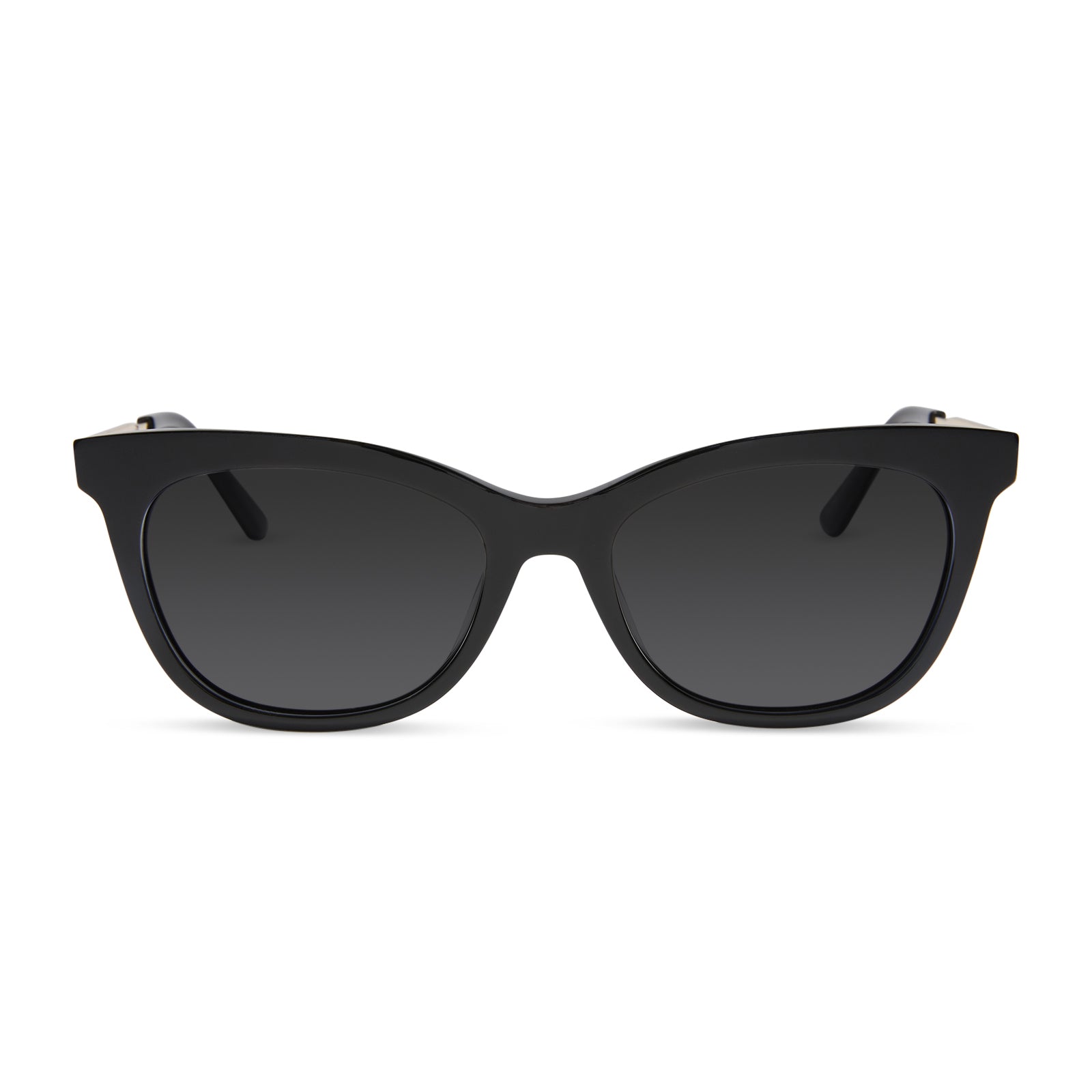 diff eyewear featuring the sylvia cat eye prescription sunglasses with a black frame front view