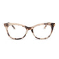 diff eyewear featuring the sylvia cat eye prescription glasses with a cream tortoise frame front view