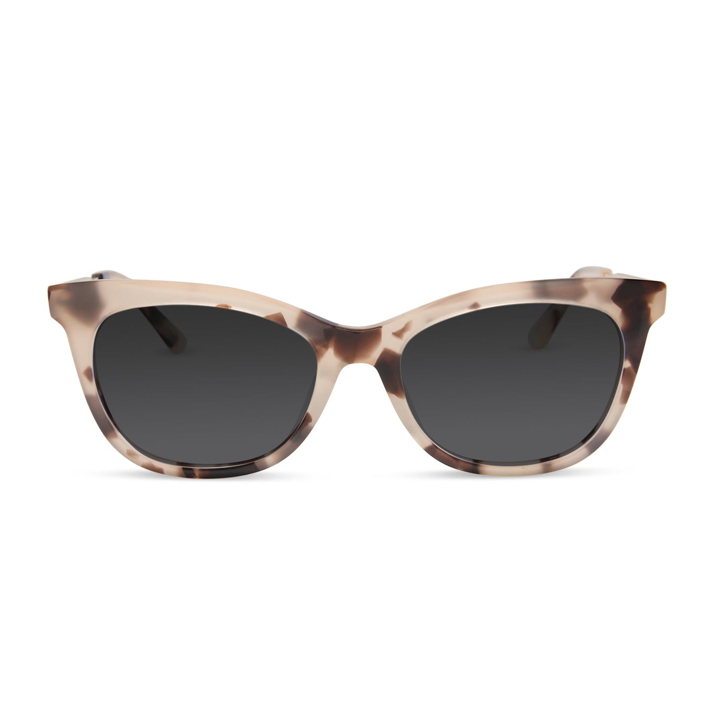 diff eyewear featuring the sylvia cat eye prescription sunglasses with a cream tortoise frame front view