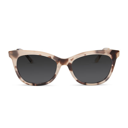 diff eyewear featuring the sylvia cat eye prescription sunglasses with a cream tortoise frame front view