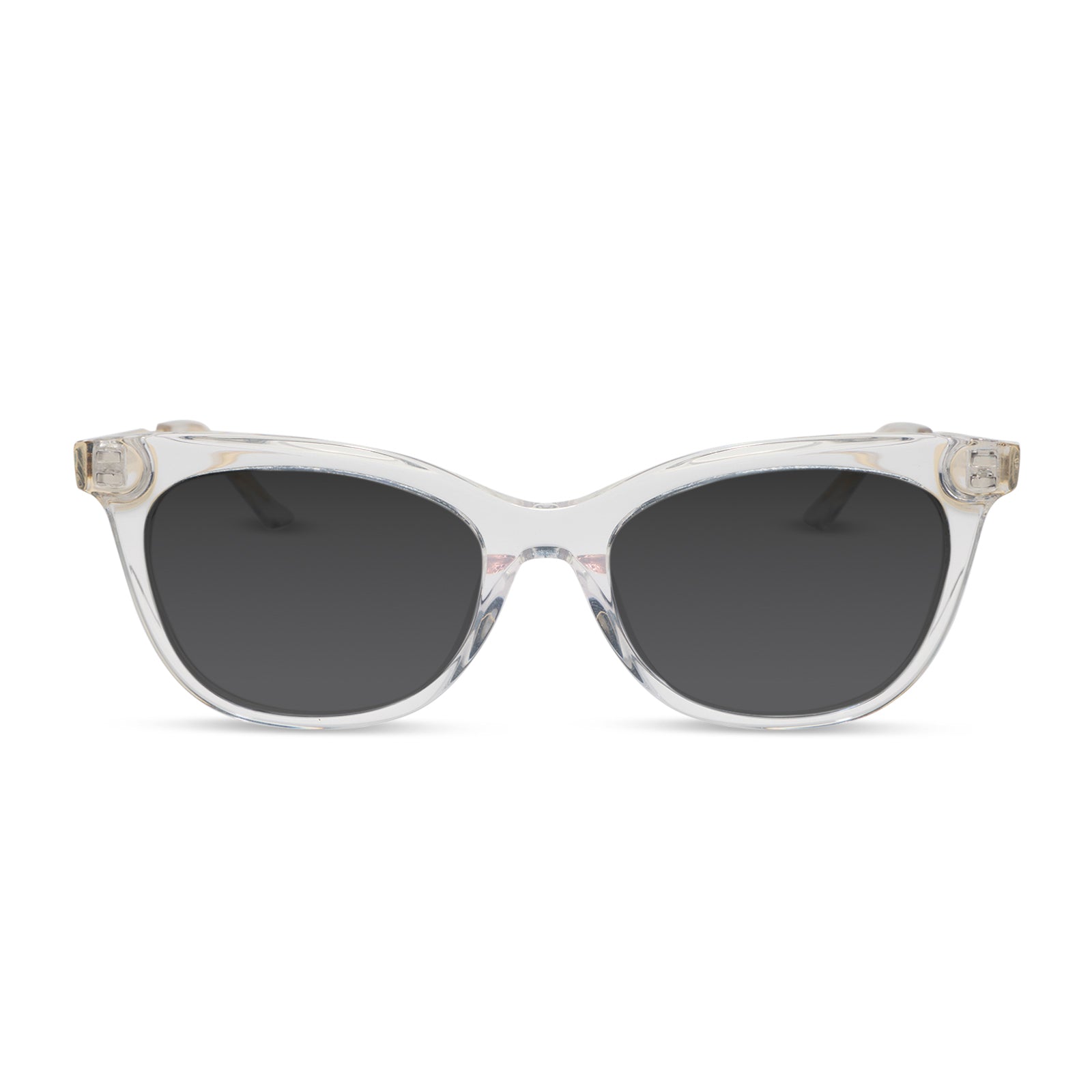 diff eyewear featuring the sylvia cateye prescription sunglasses with a crystal clear frame front view