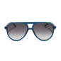 diff eyewear featuring the tosca ii aviator sunglasses with a clubhouse blue frame and grey gradient lenses front view
