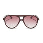 diff eyewear tosca ii aviator sunglasses with a rugby red acetate frame and burgundy gradient polarized lenses front view