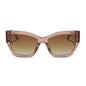 diff eyewear wholesale vivienne cat eye sunglasses with a cafe ole brown frame and brown gradient lenses front view