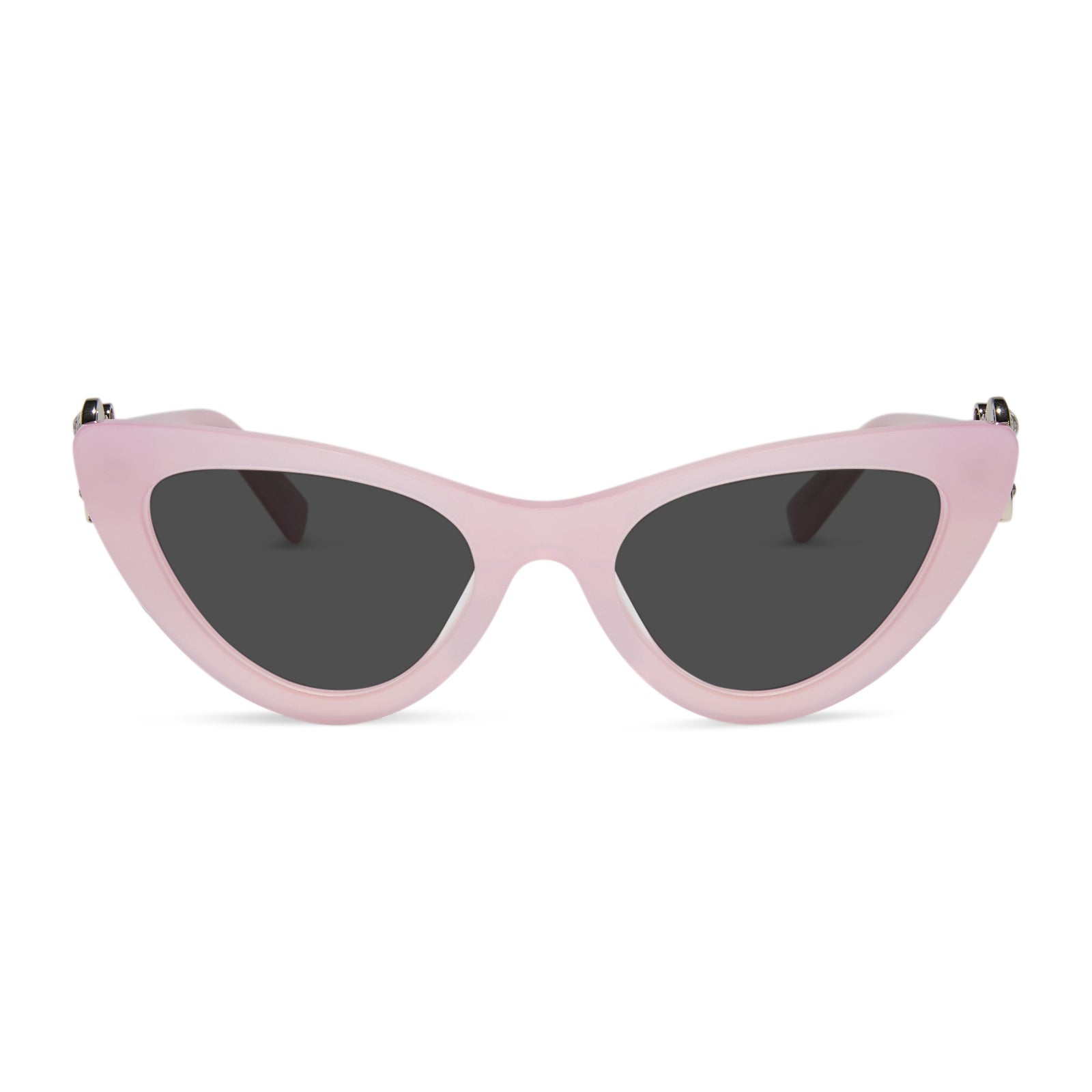 wicked x diff eyewear featuring the glinda upland for good cat eye prescription sunglasses with a pink frame front view