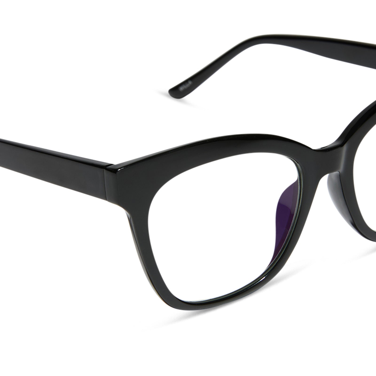 diff eyewear featuring the willa square blue light readers with a black frame detailed view