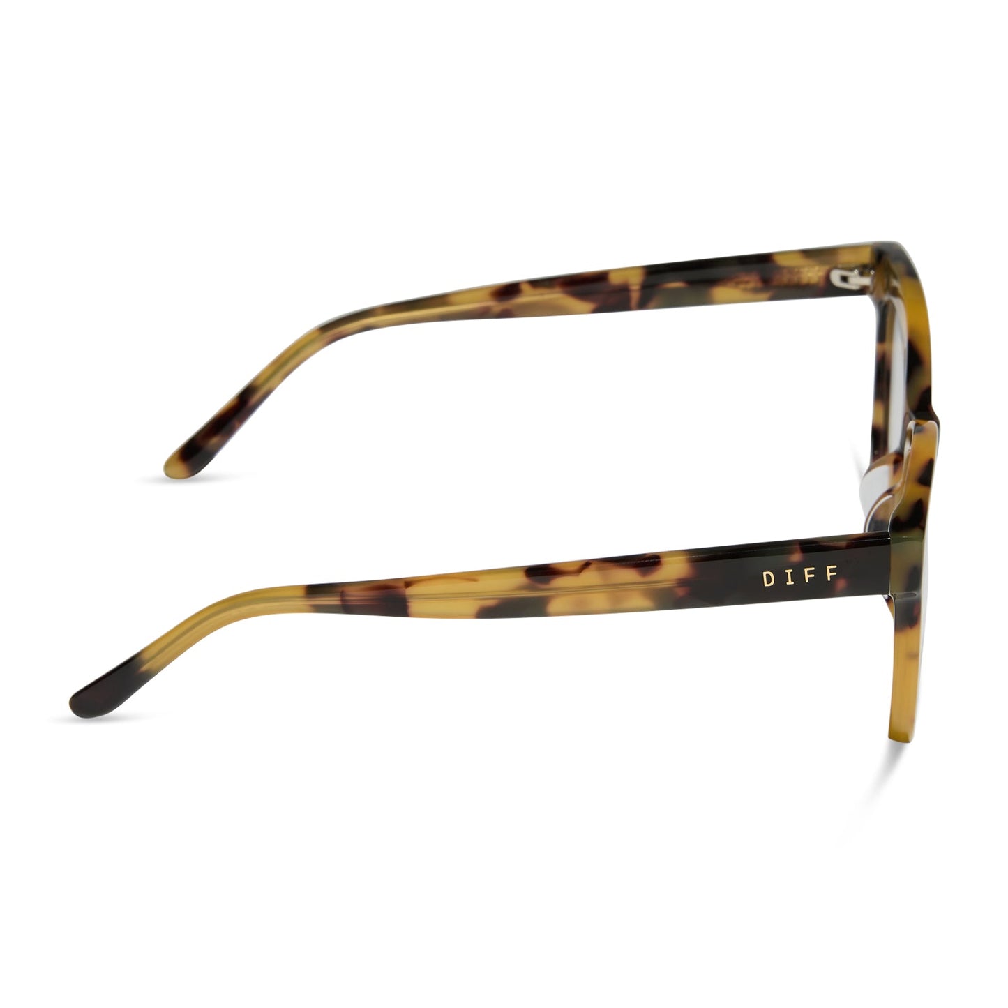 diff eyewear featuring the winston square prescription glasses with a brown kombu frame side view