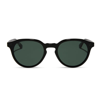 diff eyewear yellowstone beth sunglasses black & g15 front view