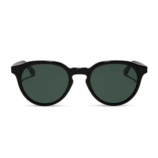 diff eyewear yellowstone beth sunglasses black & g15 front view
