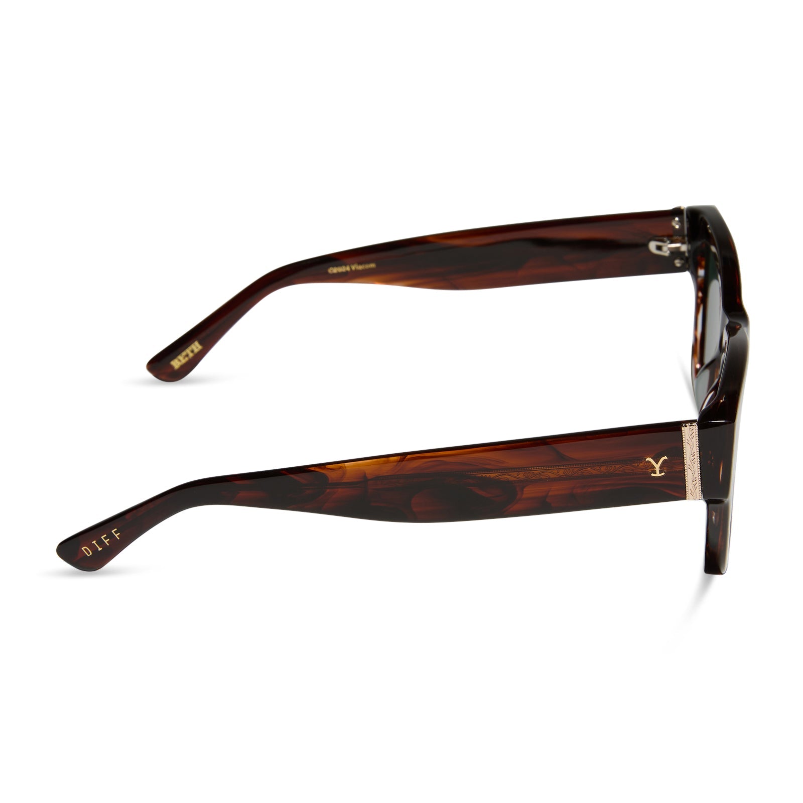 diff eyewear yellowstone beth ii sunglasses sequoia & g15 side view