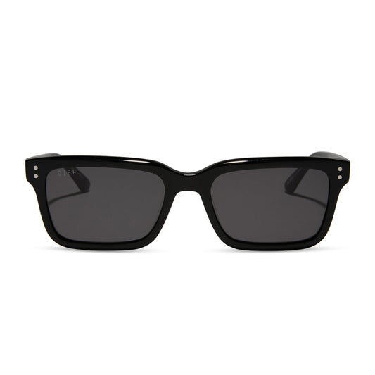 diff eyewear yellowstone john dutton sunglasses black & grey front view