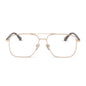yellowstone x diff eyewear featuring the rip wheeler navigator prescription glasses with a gold frame front view