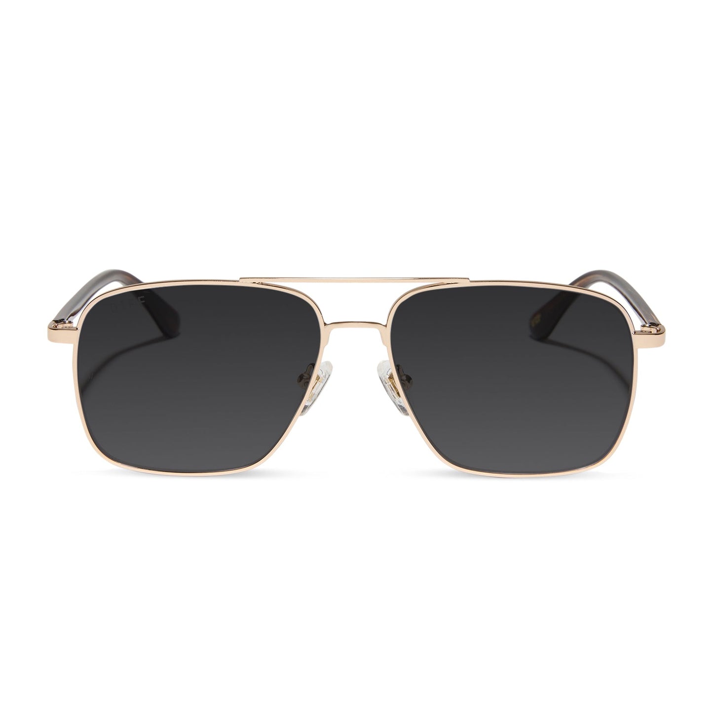 yellowstone x diff eyewear featuring the rip wheeler navigator prescription sunglasses with a gold frame front view