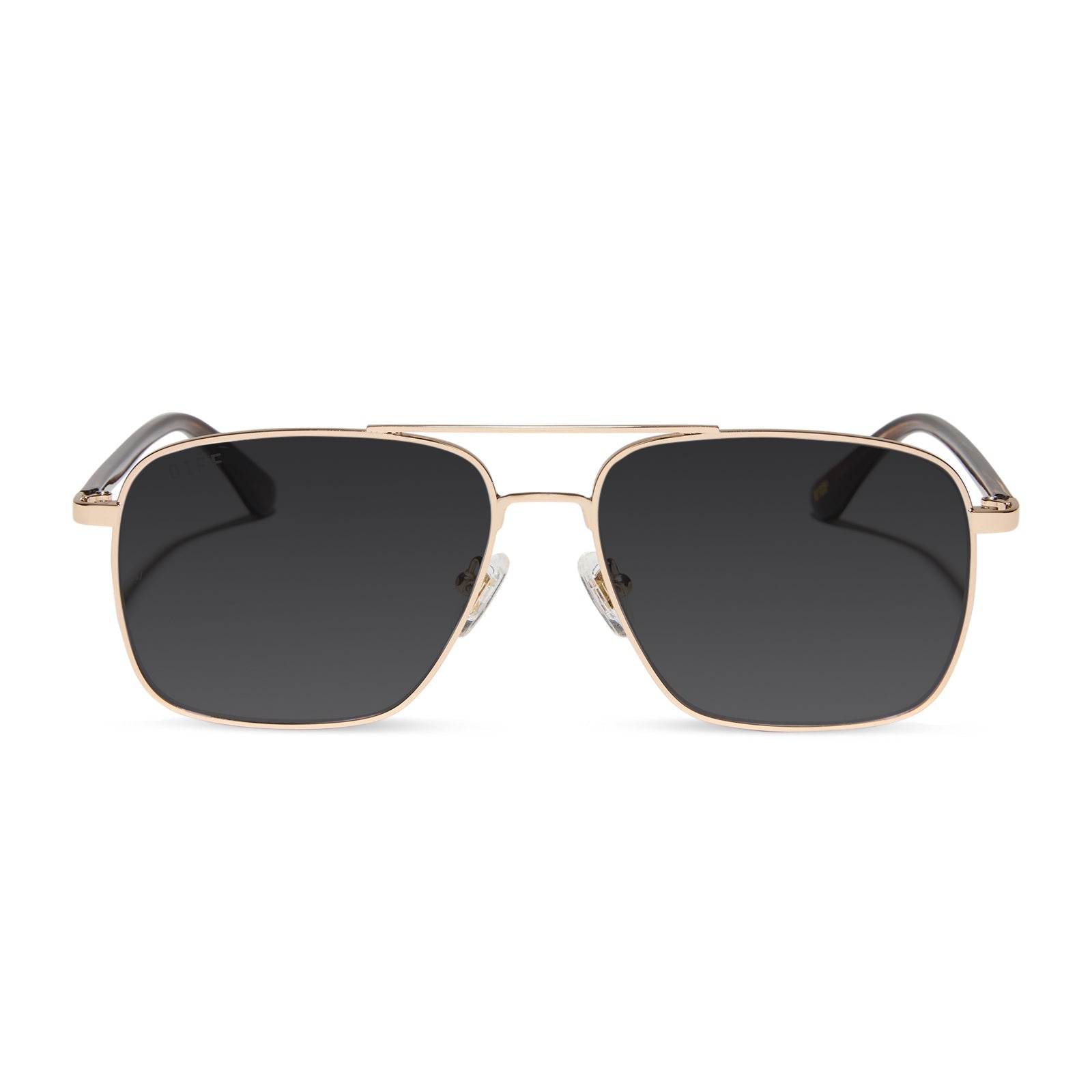 yellowstone x diff eyewear featuring the rip wheeler navigator prescription sunglasses with a gold frame front view