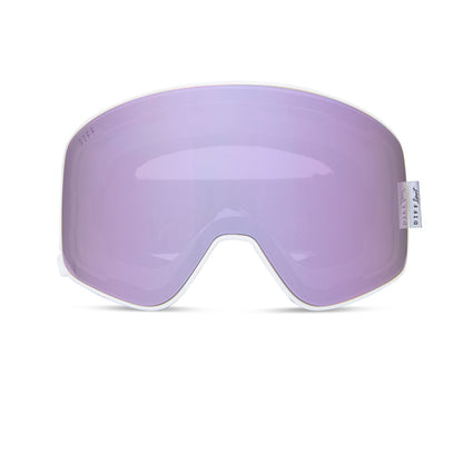 diff sport frost goggles houndstooth with lilac mirror polarized lens front view