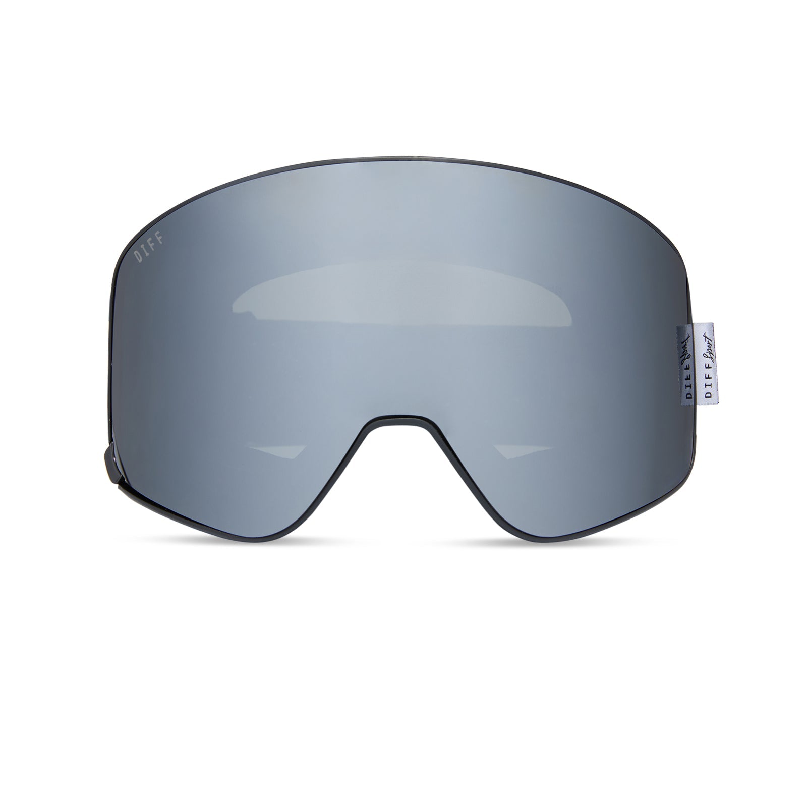 diff sport frost goggles houndstooth with silver mirror polarized lens front view